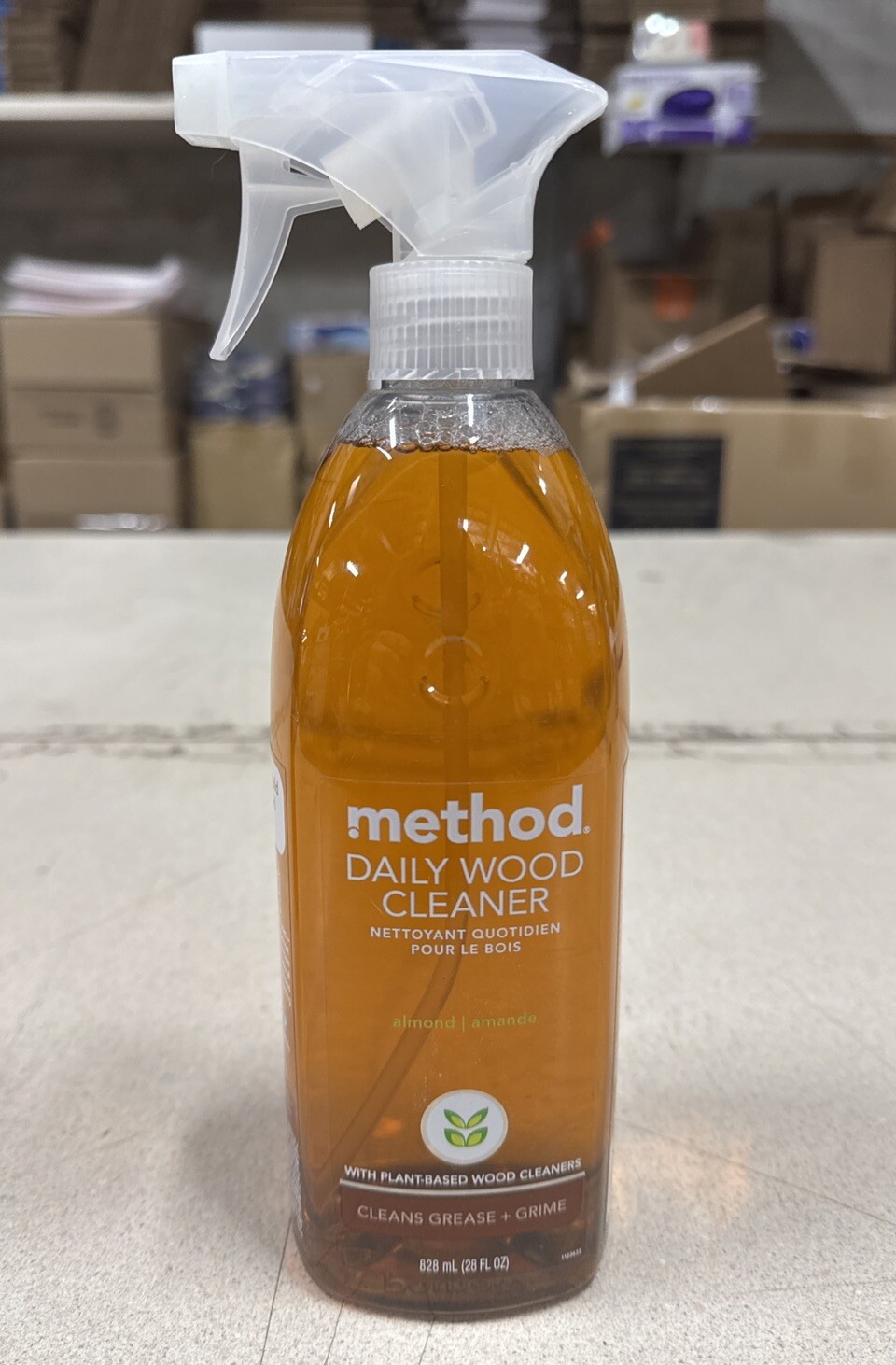 Method Plant-Based Daily Wood Cleaner Spray Almond, 28 Oz Each (4 PACK)