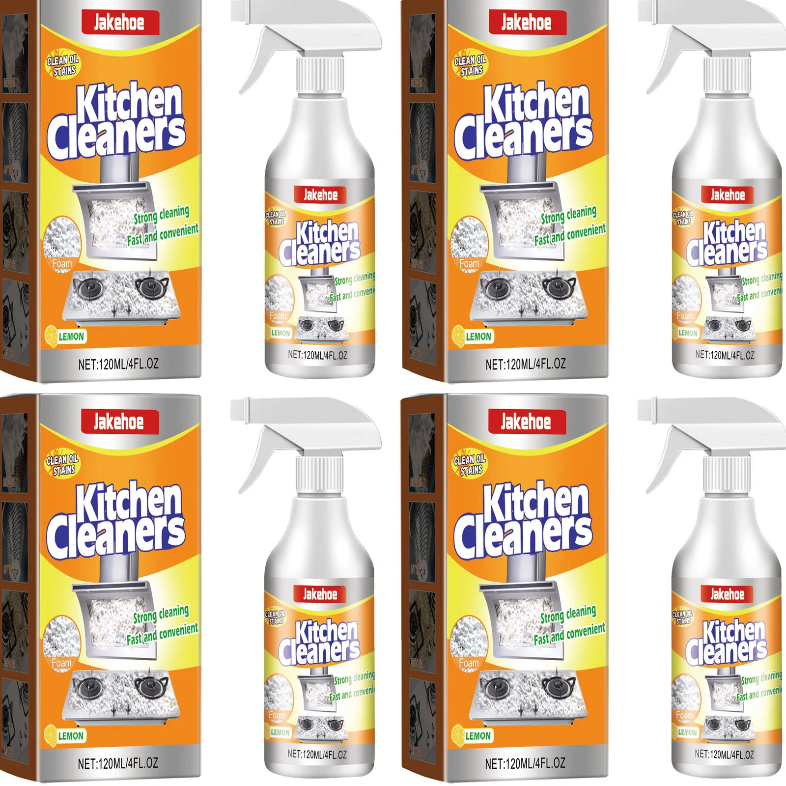 Kitchen Foam Cleaner Degreaser Spray Removes Grease Oil Stains Multi Purpose