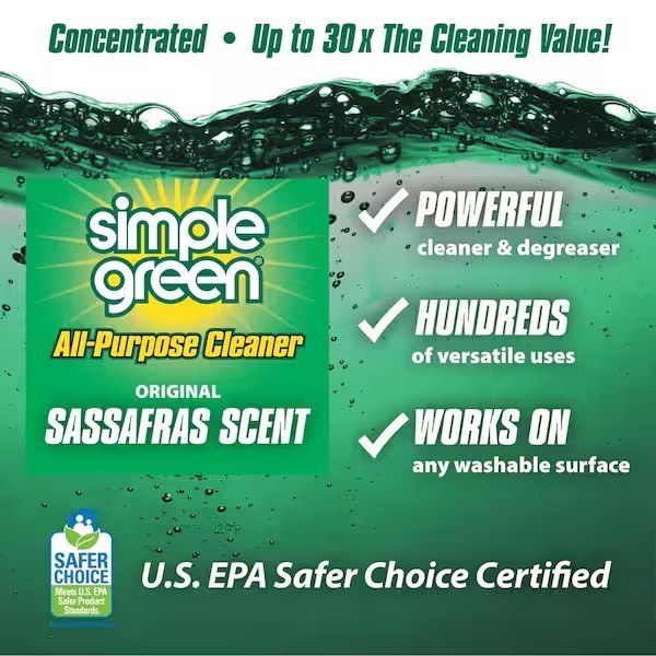 2 Pack Simple Green 2.5 Gal. All-Purpose Cleaner Concentrated Formula Sassafras