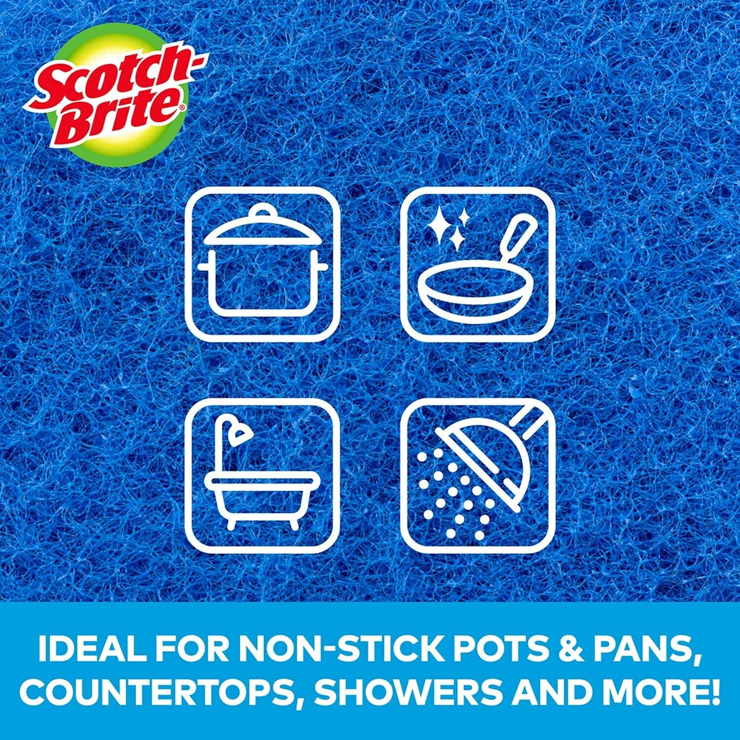 Scotch Brite Non Scratch Scour Pads 3 Pads 2 Pack