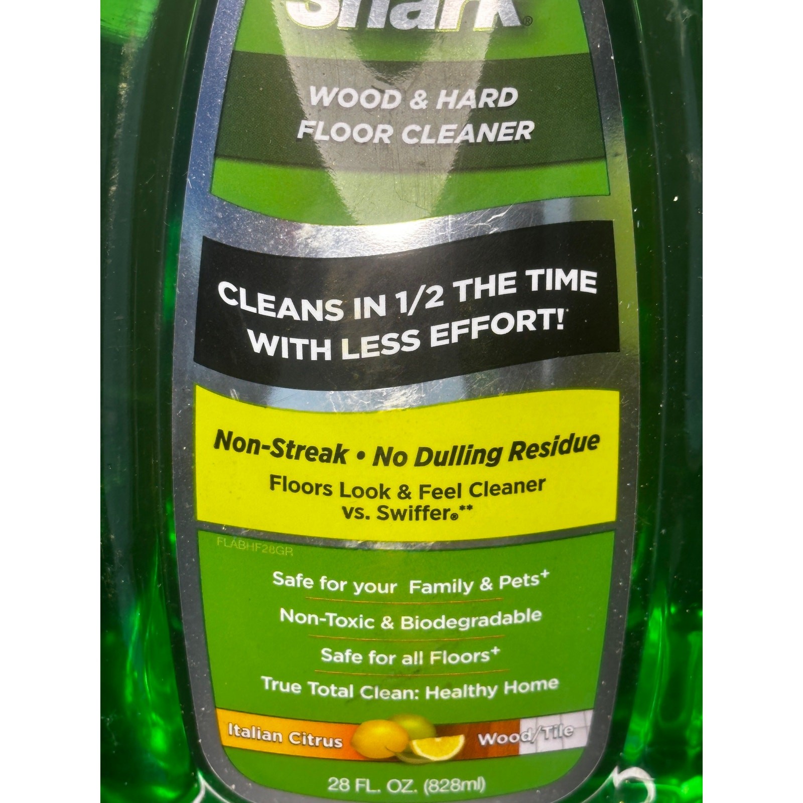 Sealed Shark Wood & Hard Floor Cleaner Concentrate Italian Citrus 28 oz