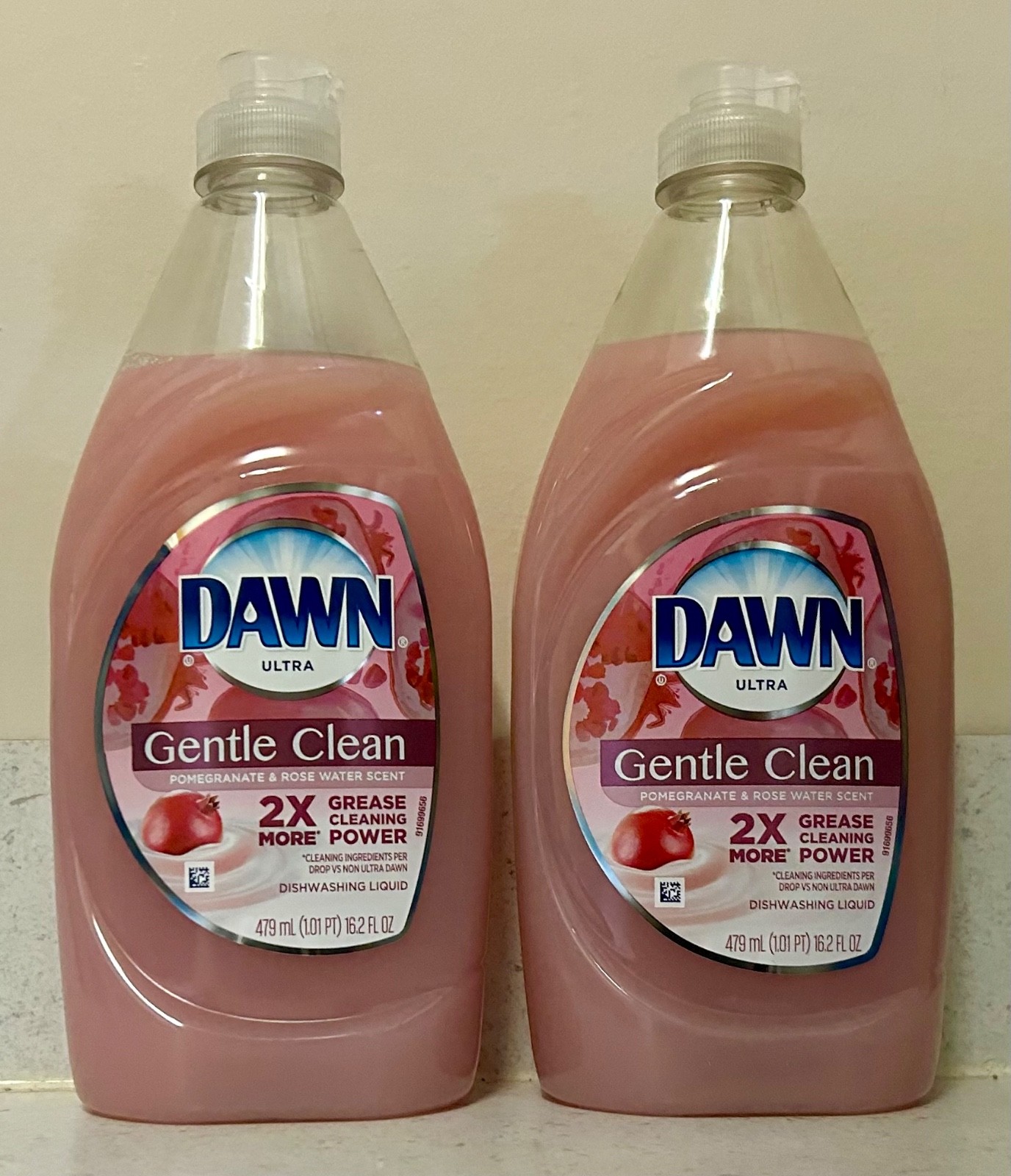 2 DAWN Pomegranate Rose Water Ultra Gentle Clean Dishwashing Soap