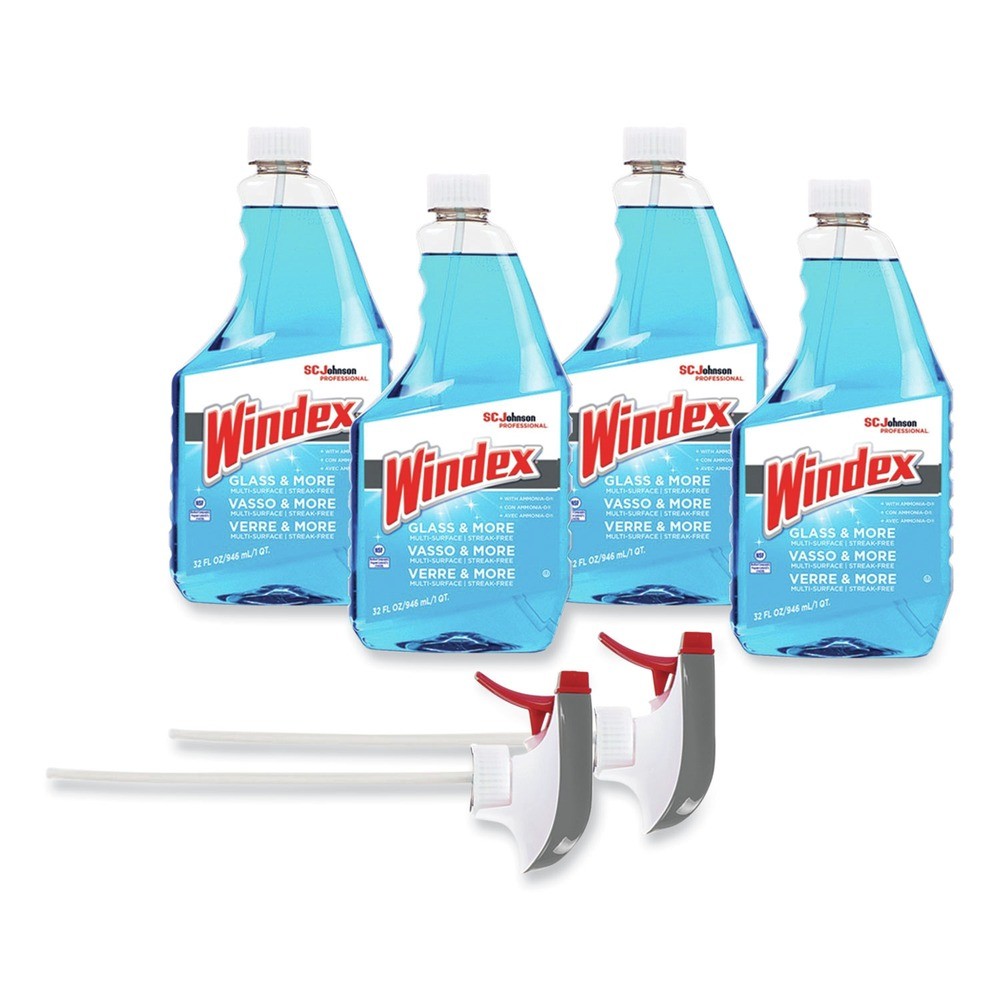 Windex 327171 32 oz Spray Bottle Original Glass Cleaner – Fresh Scent (4/CT) New