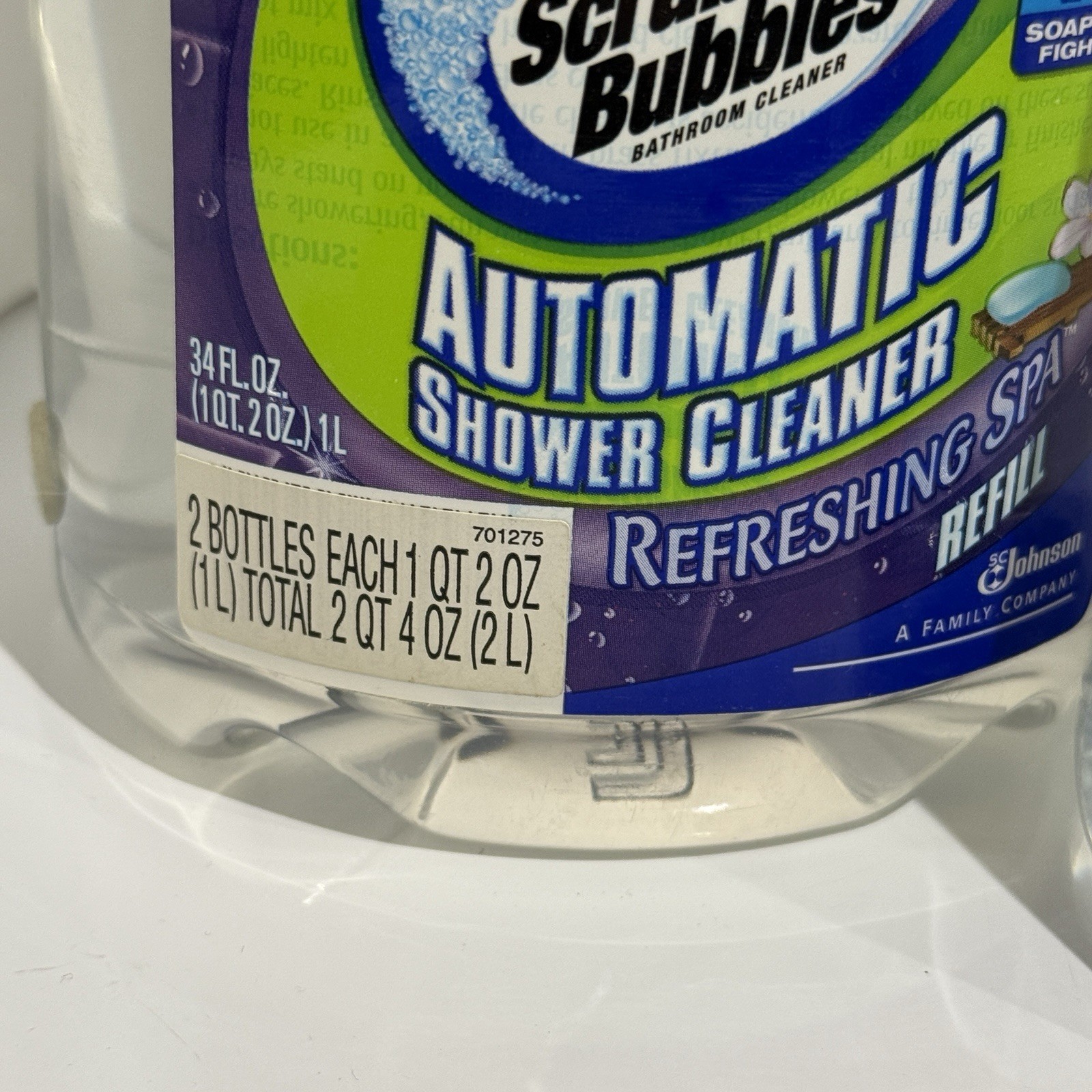 2 Scrubbing Bubbles Automatic Shower Cleaner Refill Refreshing Spa 34 fl oz