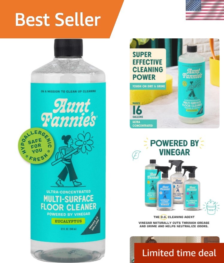 Ultra Concentrated Eucalyptus Floor Cleaner – Makes 16 Gallons, Natural & Safe