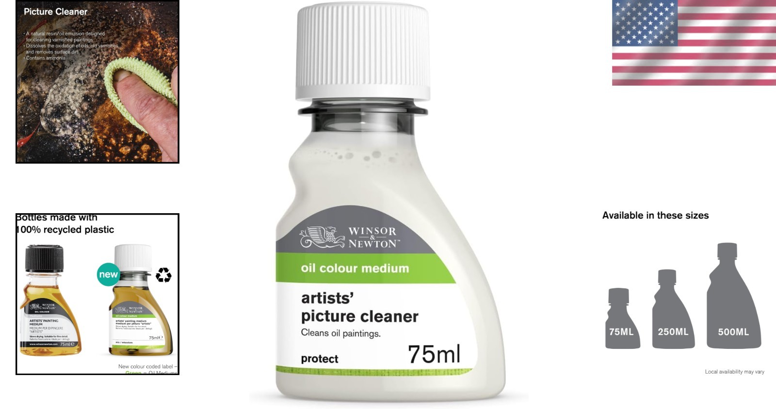 Natural Resin/Oil Emulsion Picture Cleaner 75ml for Pristine Artwork Care