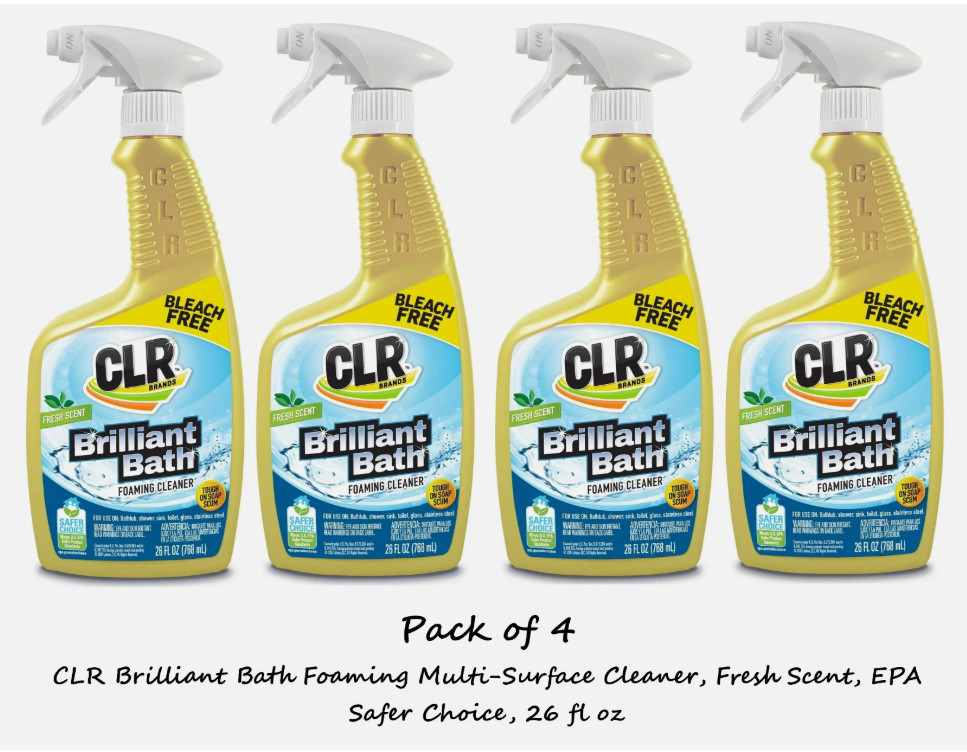 CLR Brilliant Bath Foaming Multi-Surface Cleaner, Fresh Scent, (4 Pack)FREE SHIP
