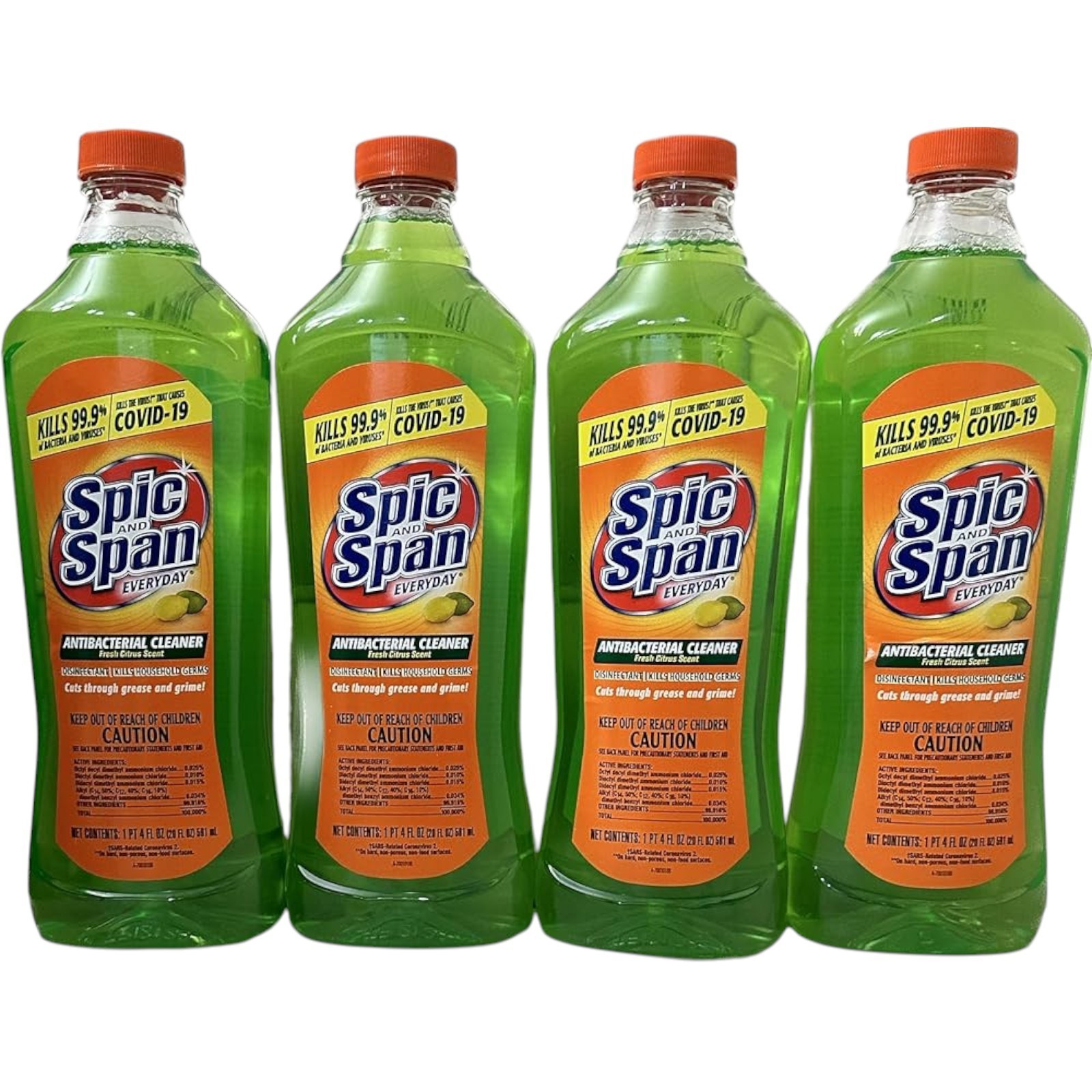 4 Pack Spic And Span Multi-purpose Cleaner Citrus Scent Liquid Floor Cleaner