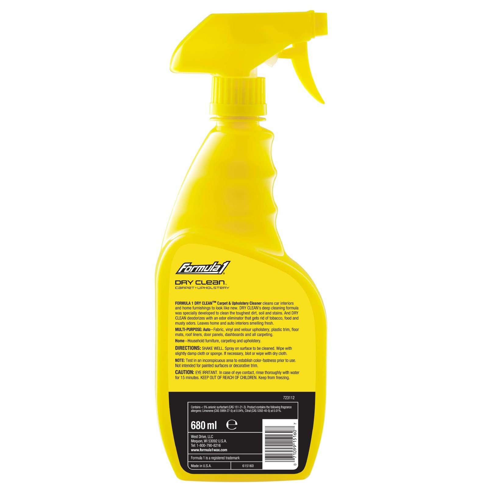 Formula 1 Dry Clean Carpet and Upholstery Cleaner Stain Remover for Stains So…