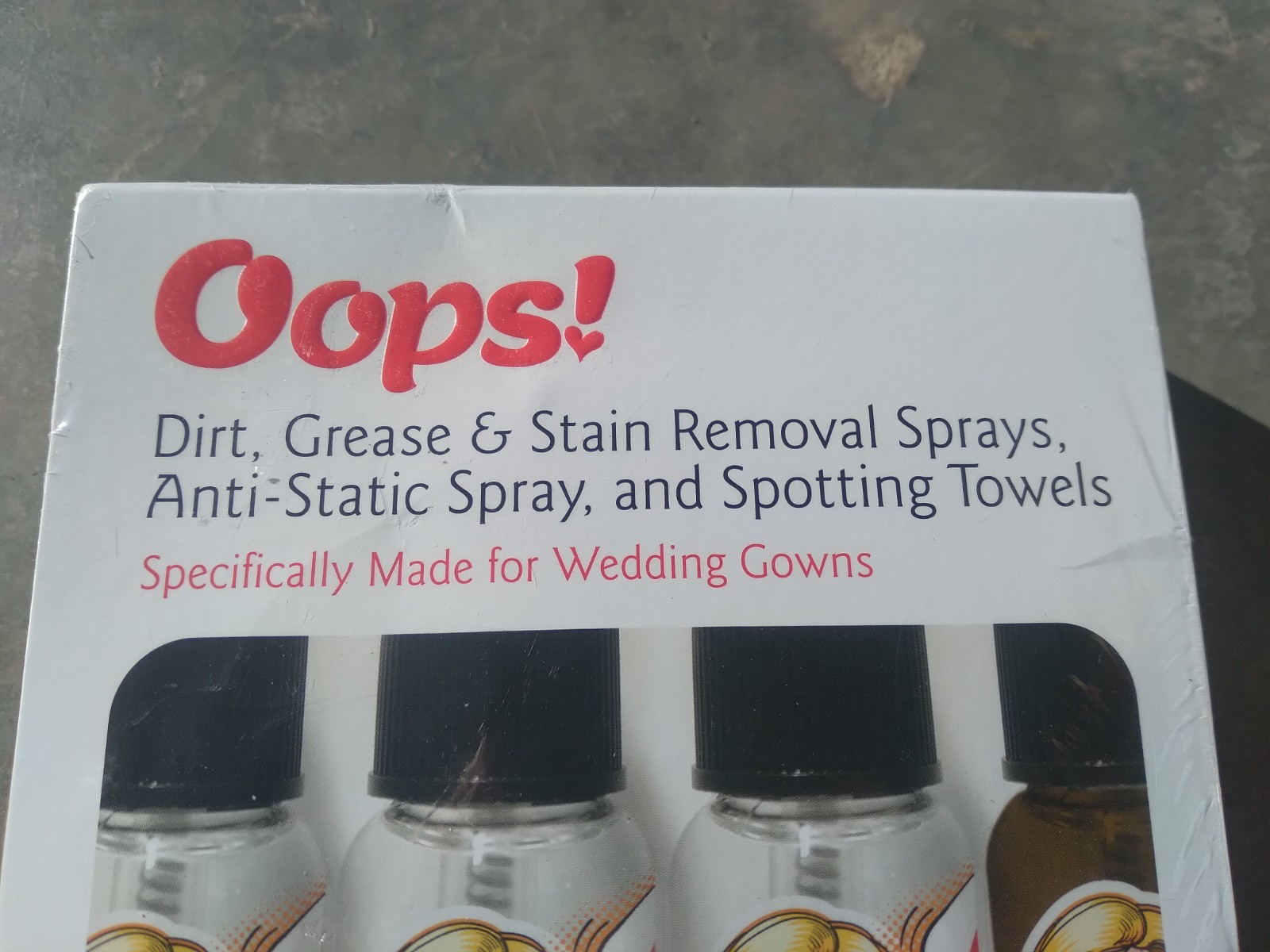 Oops! Dirt Grease & Stain Remover Spray for Wedding Gown + Spotting Towel