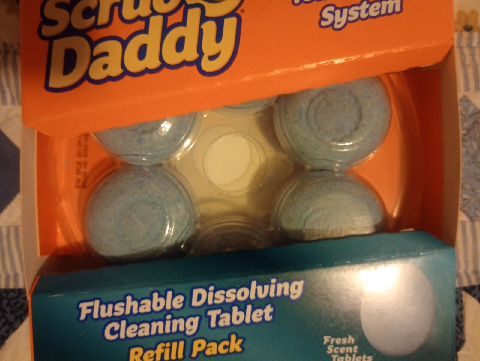 Flushable Dissolving Cleaning Tablet Refill 6 Pack For Toilet Wand