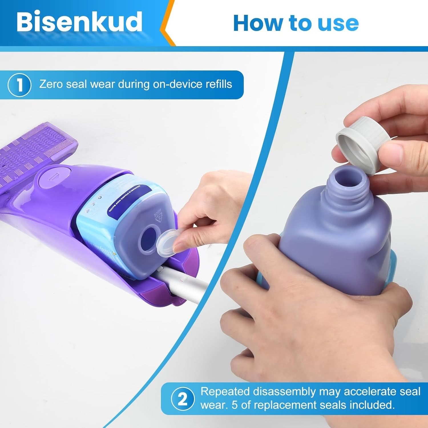 500ml Leak-Proof Cleaning Solution Bottle for Swiffer WetJet – Hand Wash Only