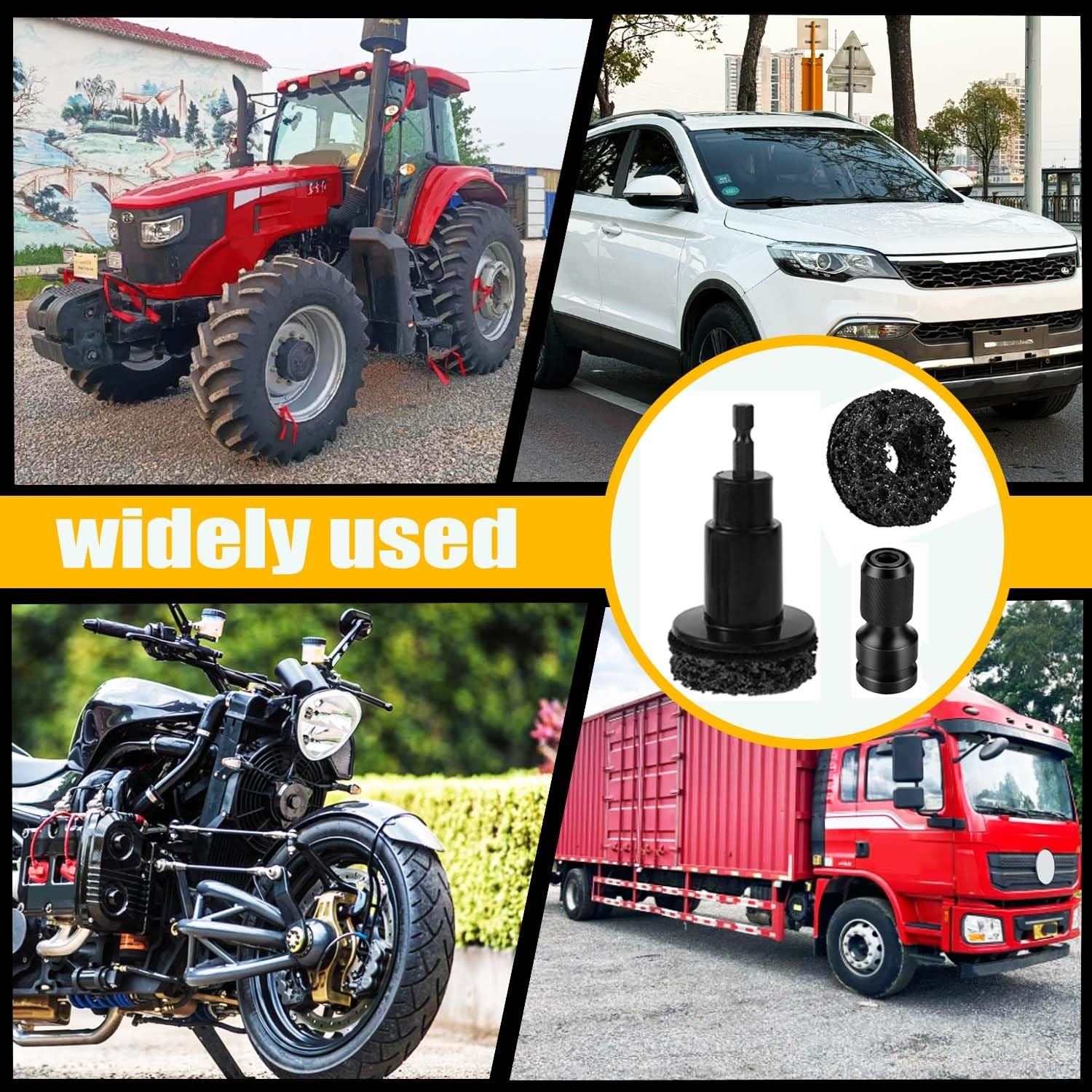 Wheel Hub Stud Cleaning Tool Kit Rust Removal Disc for Cars Light Trucks