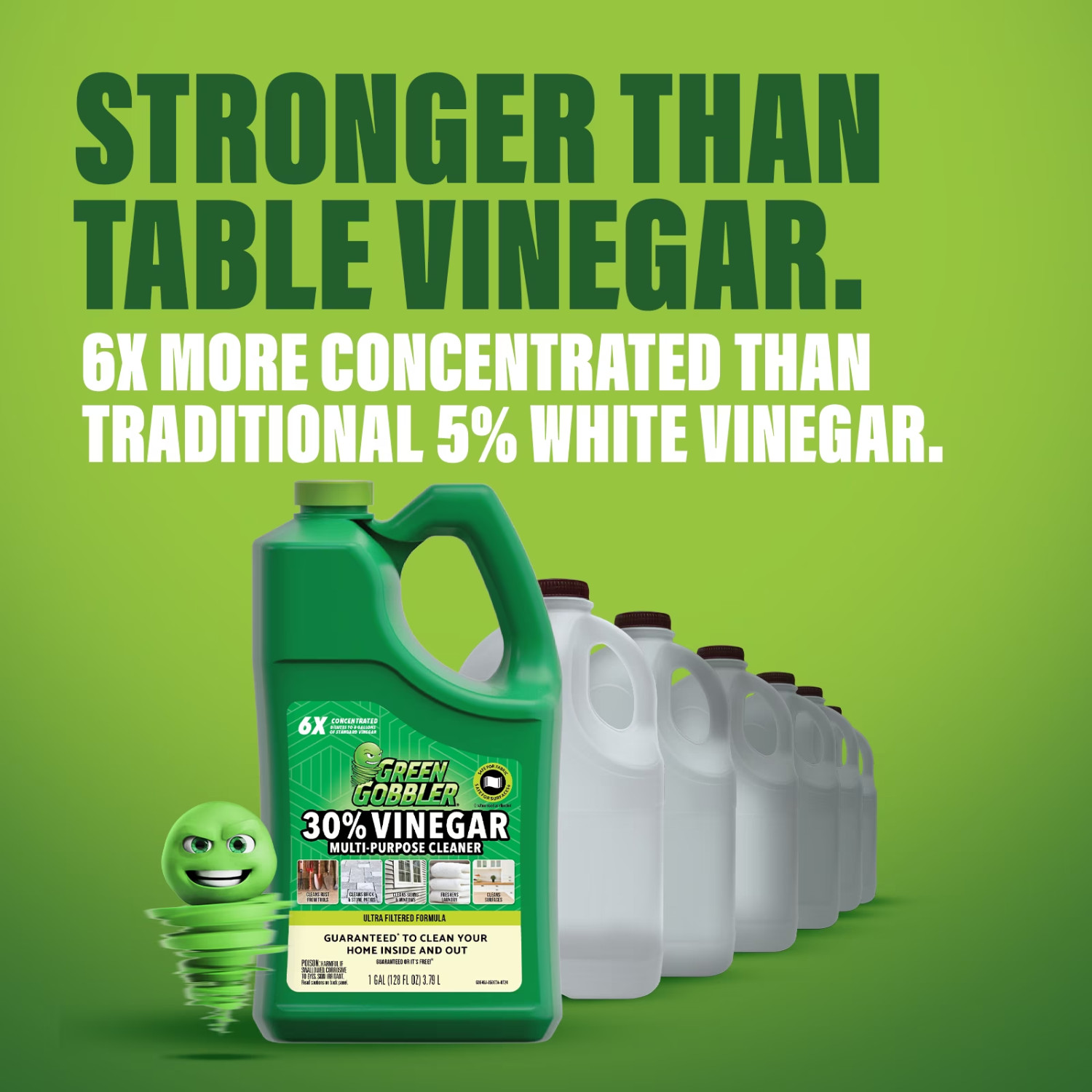 Green Gobbler 30% Concentrated Vinegar Multi-Purpose Cleaner 1Gal Home & Outdoor
