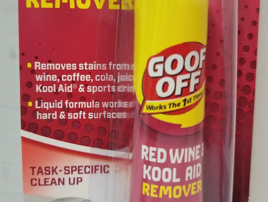 Goof Off Red Wine & Kool Aid Stain Remover .62 oz Coffee Cola Juice Sport Drinks