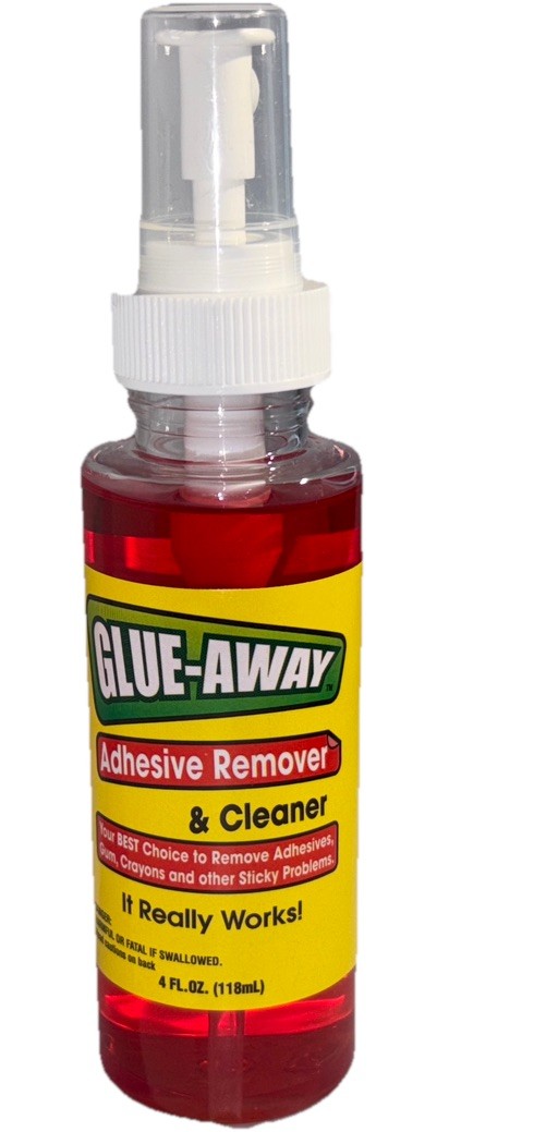 Glue-Away Adhesive Remover Spray Cleans Sticker Price Tag Gum Crayon 4oz-SHIP24H