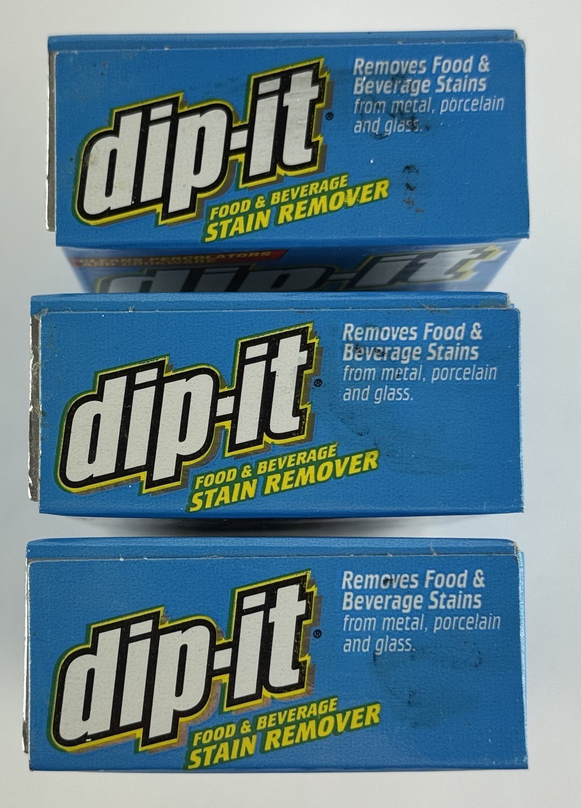 Lot Of 3 dip-it Food & Beverage Stain Remover Powder – 5 fl oz Hard Powder