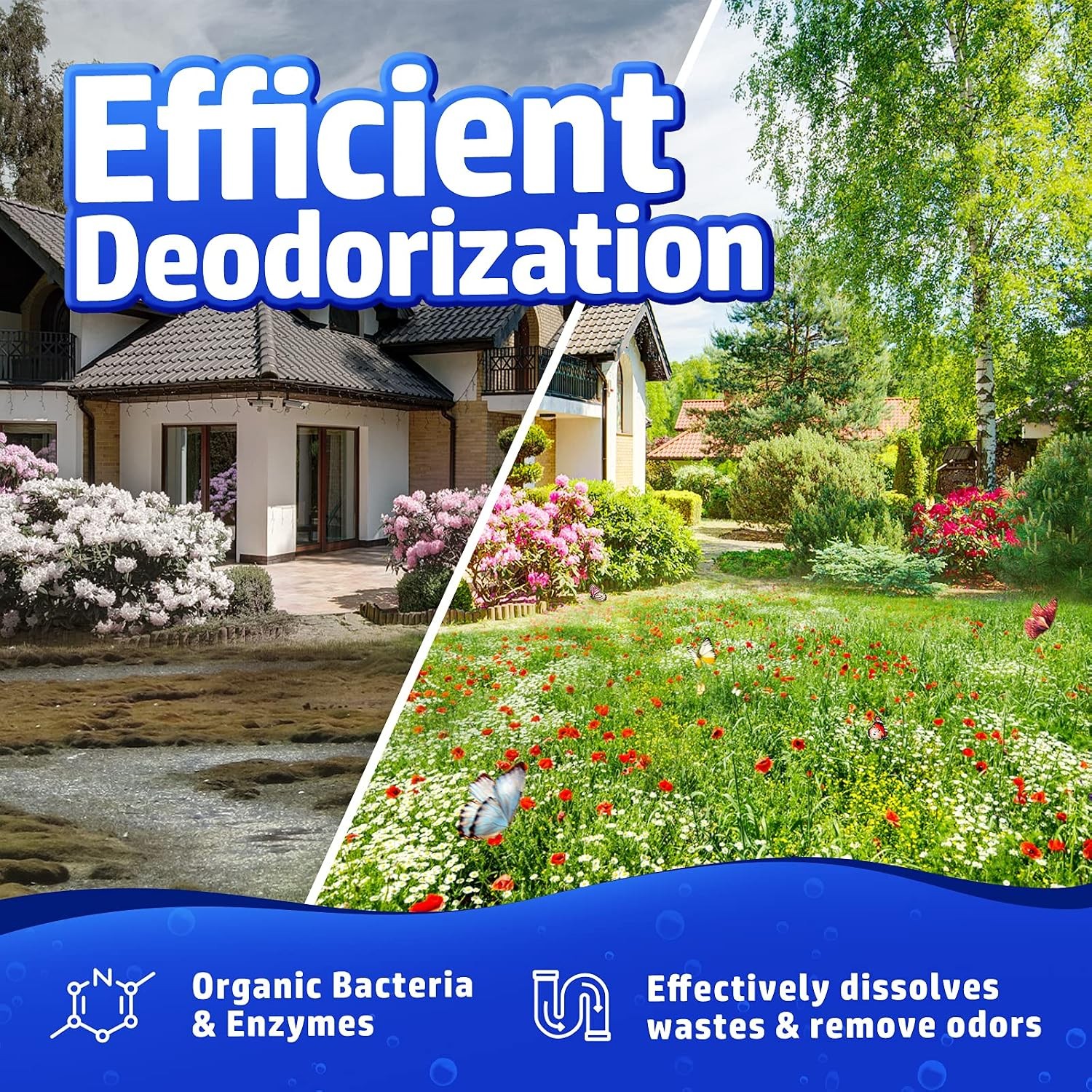 Septic Tank Treatment 12 Pcs for 1 Year Supply Dissolvable Packs Easy Operation