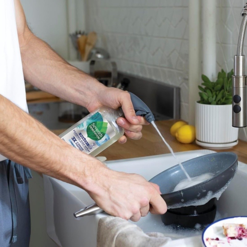 Biodegradable Foaming Dish Spray Unscented Non-Toxic Powerful Grease Cleaner New