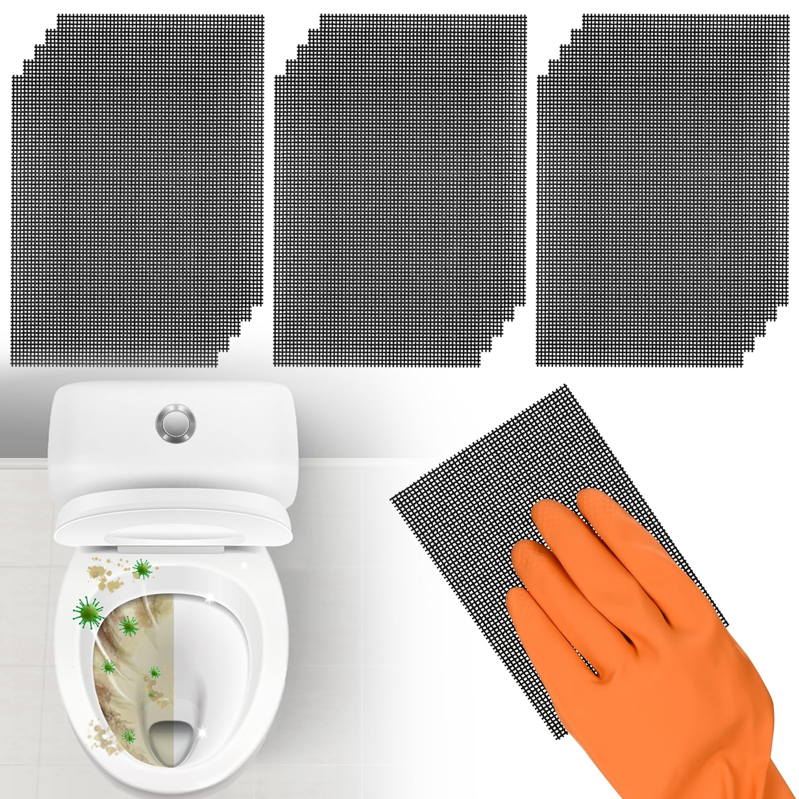 Cleaning Screen, 5.5×4 Inch Upgraded Toilet Cleaner Hard Water 15PCS Toilet R…