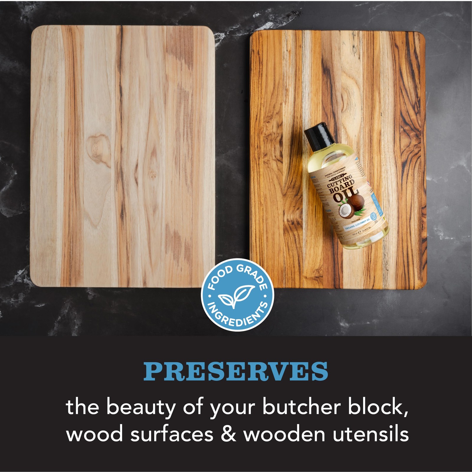 Coconut Cutting Board Oil Refined For Kitchen Countertops Butcher Blocks Wooden