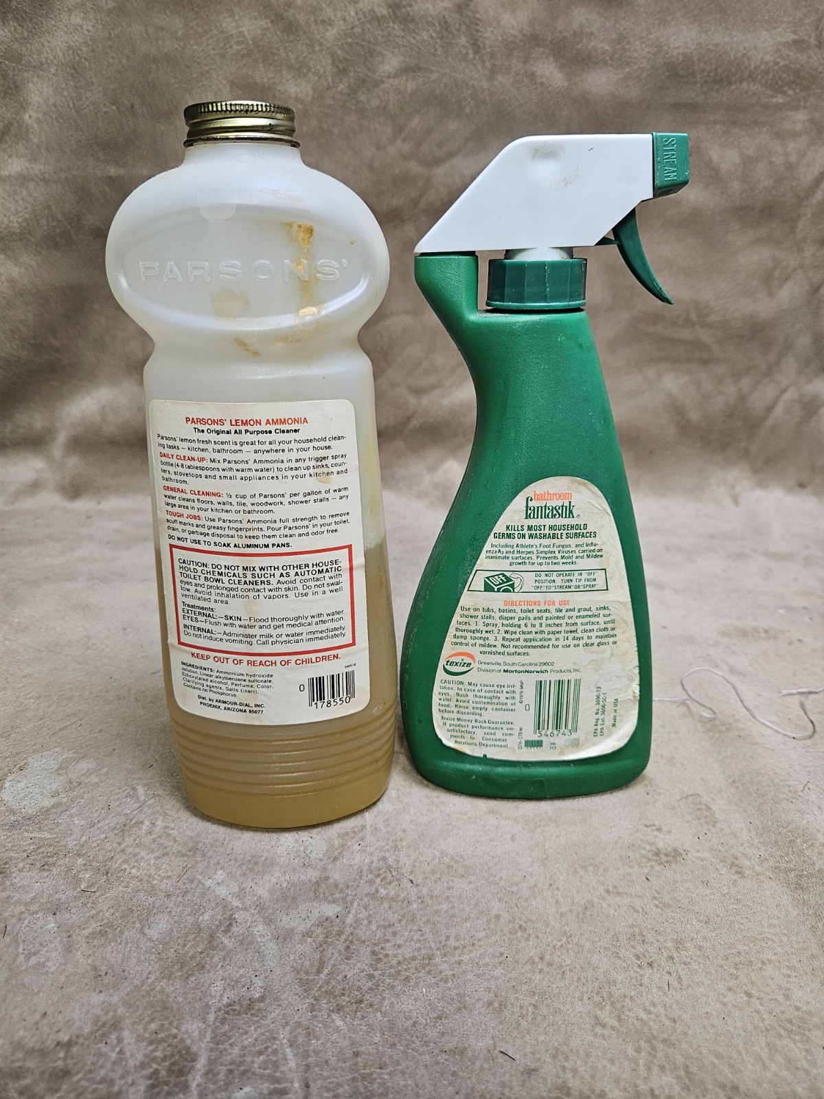 Vintage Parsons Lemon Ammonia & Bathroom Fantastik Cleaner Lot 1970s…
