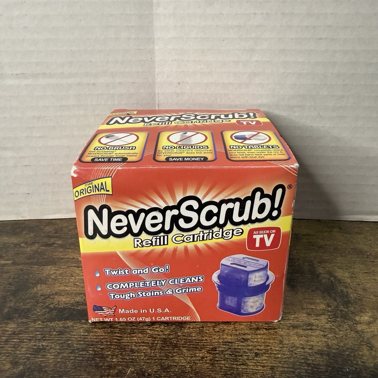 Never Scrub Refill Cartridge NeverScrub Cleaning Toilet System Open Box