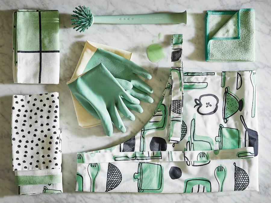 New IKEA RINNIG Green Cleaning Gloves Size S