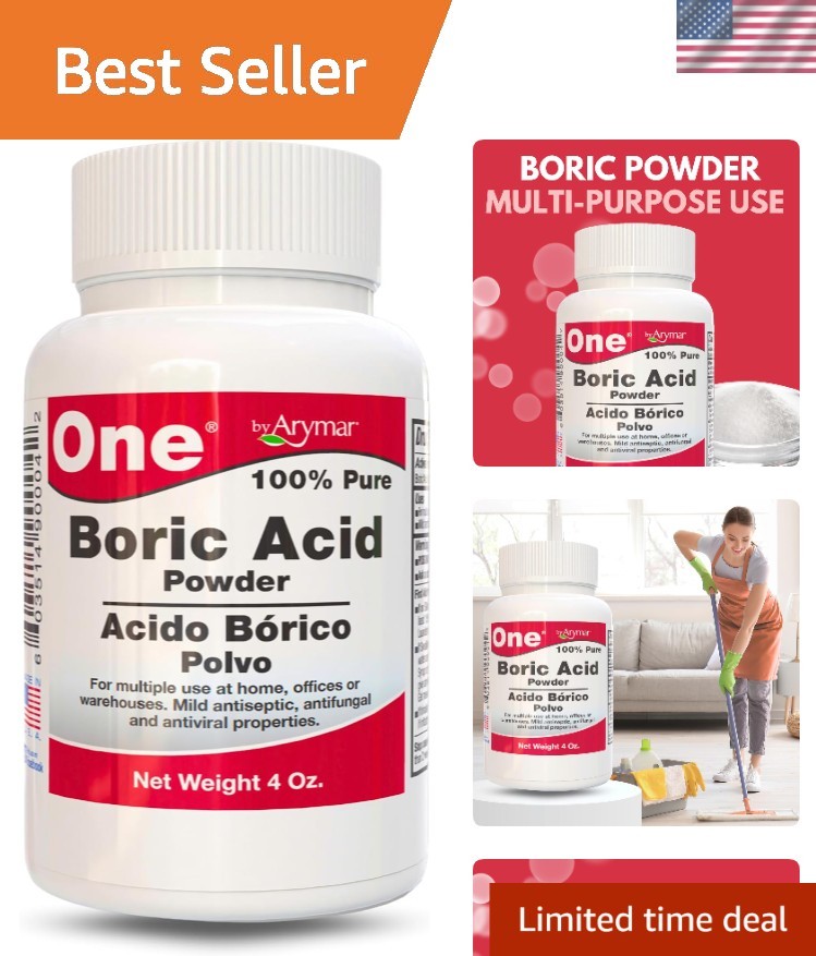 Eco-Friendly Boric Powder – Pure Granular Household Cleaner & Freshener, 4oz
