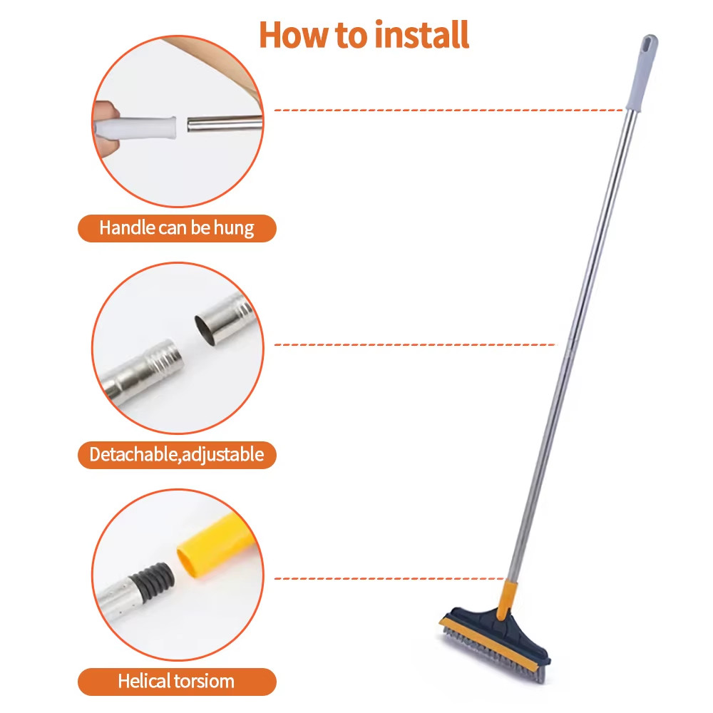 3 in 1 Cleaning Brush Cleaner Brush for Cleaning Bathroom Brush with Long Handle
