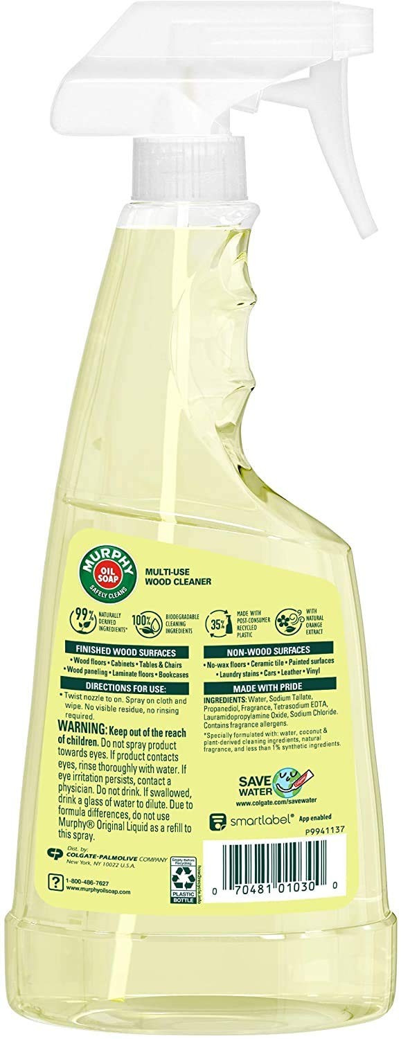 Oil Multi-Use Wood Cleaner Spray with Orange Oil, 22 Fl Oz (Pack of 2)