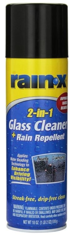 Rain-X 5080233 2-In-1 Glass Cleaner Plus Rain Repellent, 18 Ounce , BLUE