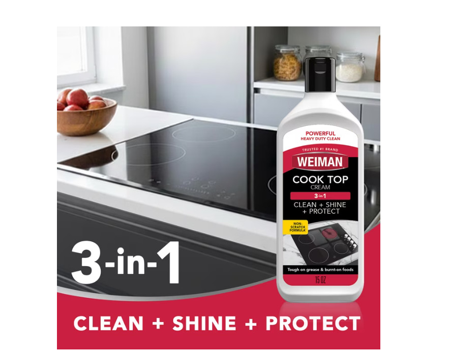 4 PACK Weiman Cooktop Cleaner & Polish Cream 15 oz
