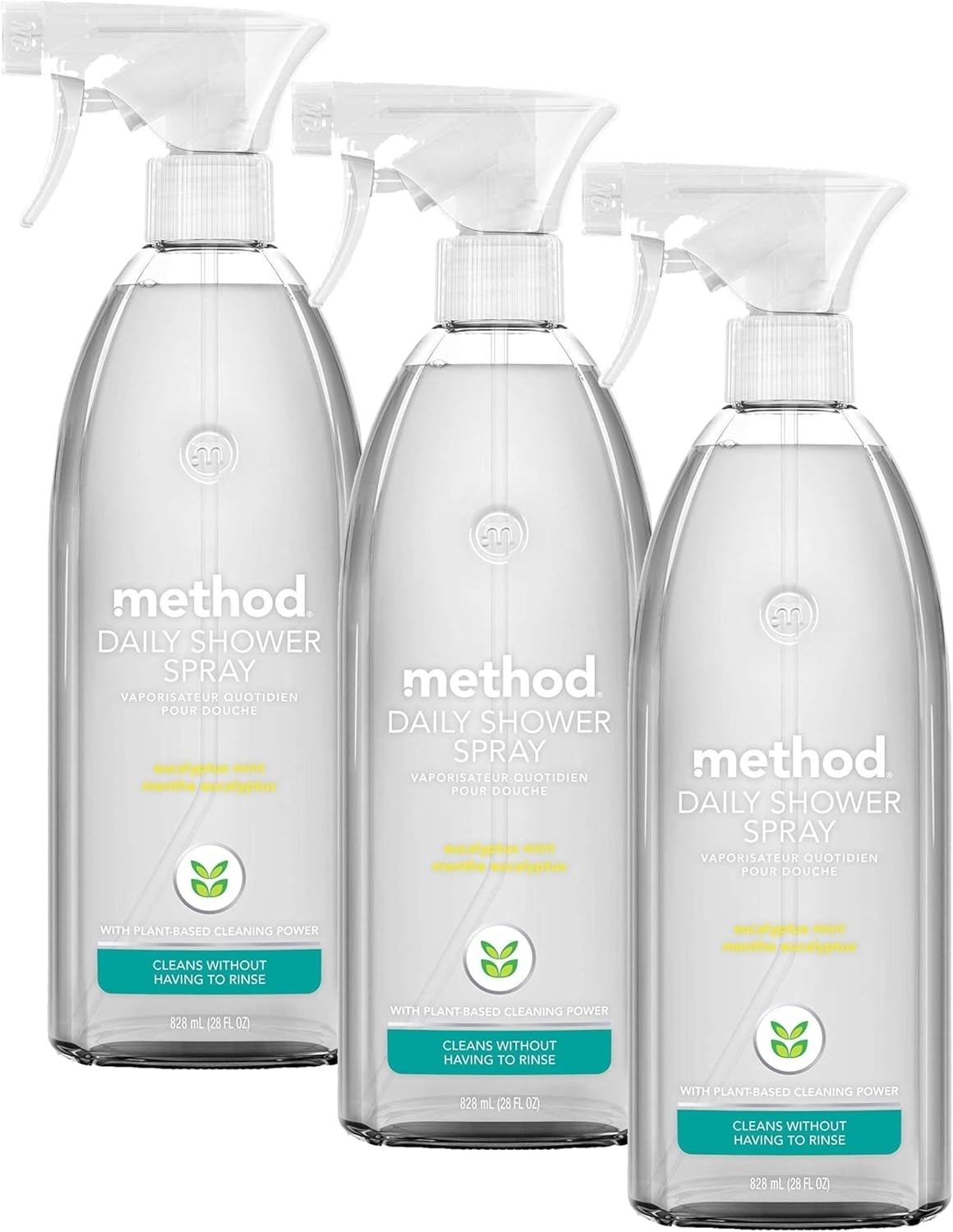 Freshen Your Shower with Method Eucalyptus Mint Cleaner, 28oz, Pack of 3