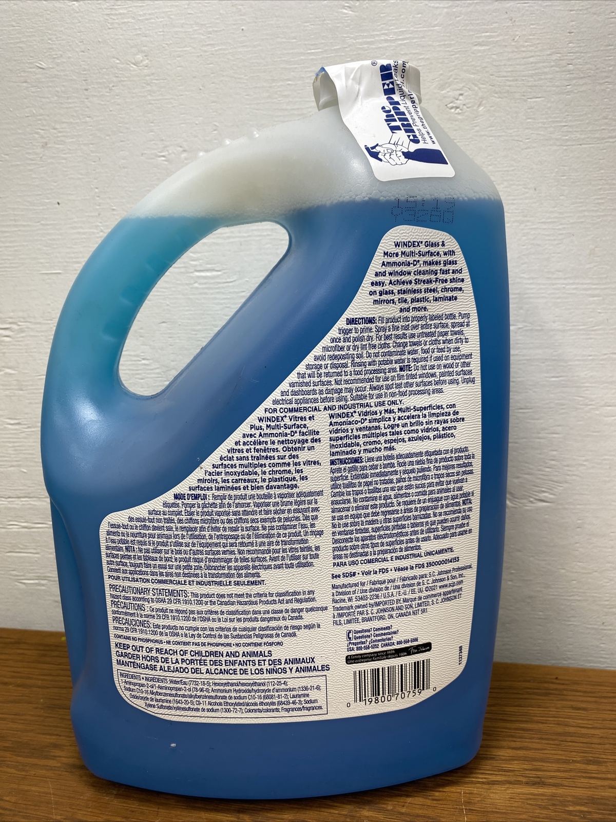 Windex Glass Cleaner with Ammonia-D Floral 128 oz.