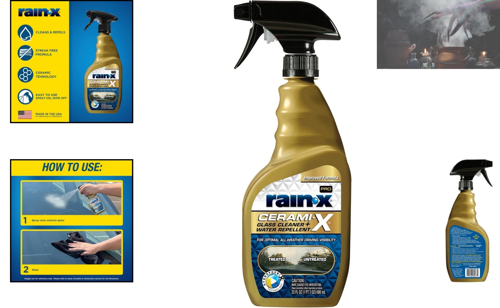 Cerami-X 23oz Water Repellent Glass Cleaner – Effortless Streak-Free Cleaning