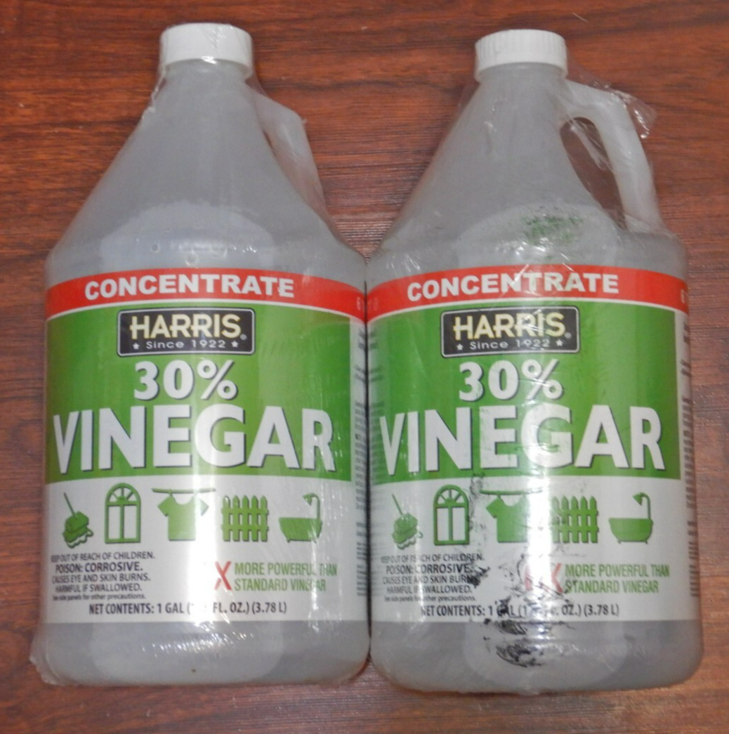 (2) Harris 30% Vinegar All Purpose Cleaner Concentrate 1 Gallon Each