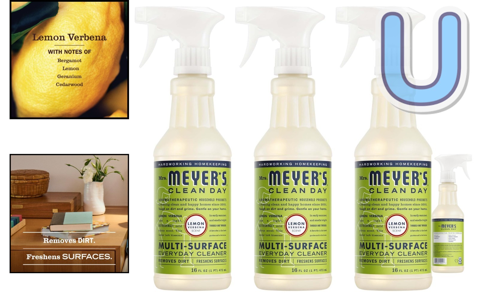 Mrs. Meyer’s Clean Day Cruelty-Free All-Purpose Cleaner Spray, 16 oz – Pack of 3