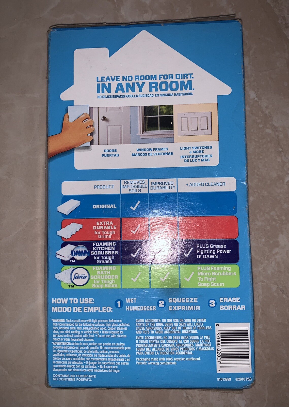 Mr. Clean Magic Eraser Original Durable Scrubber & Cleaning Pad 4ct.