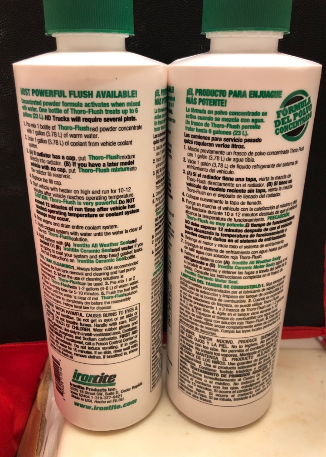 Thoro Flush Cleans All Cooling Systems 16 FL.OZ 455 mL LIMPIA. (2)