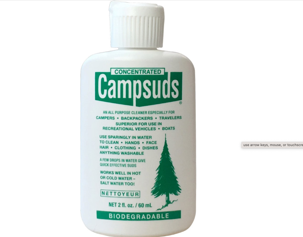 Campsuds 2oz, All Purpose Biodegradable Soap, Concentrated Formula