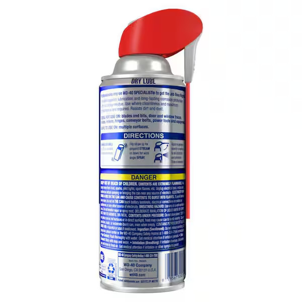 WD-40 Specialist Dry Lube with SMART STRAW SPRAYS 2 WAYS, 10 OZ
