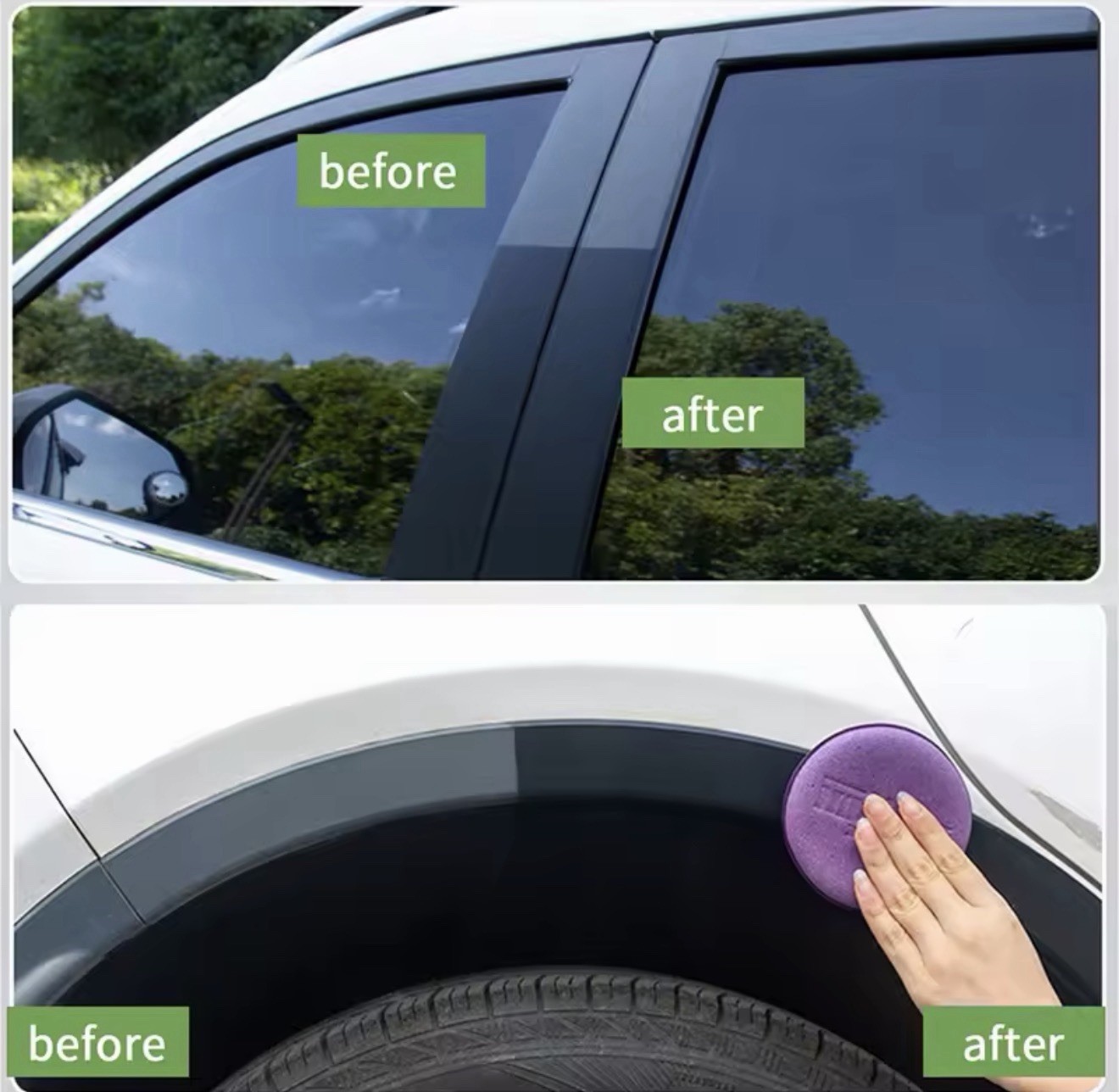 LUXURY PLASTIC RESTORER BACK TO BLACK GLOSS/ BLACK / 2 SPONGE FREE