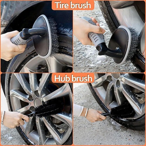 Car Cleaning Kit, Car Washing Kits for Vehicles, Car Detailing Kit Orange
