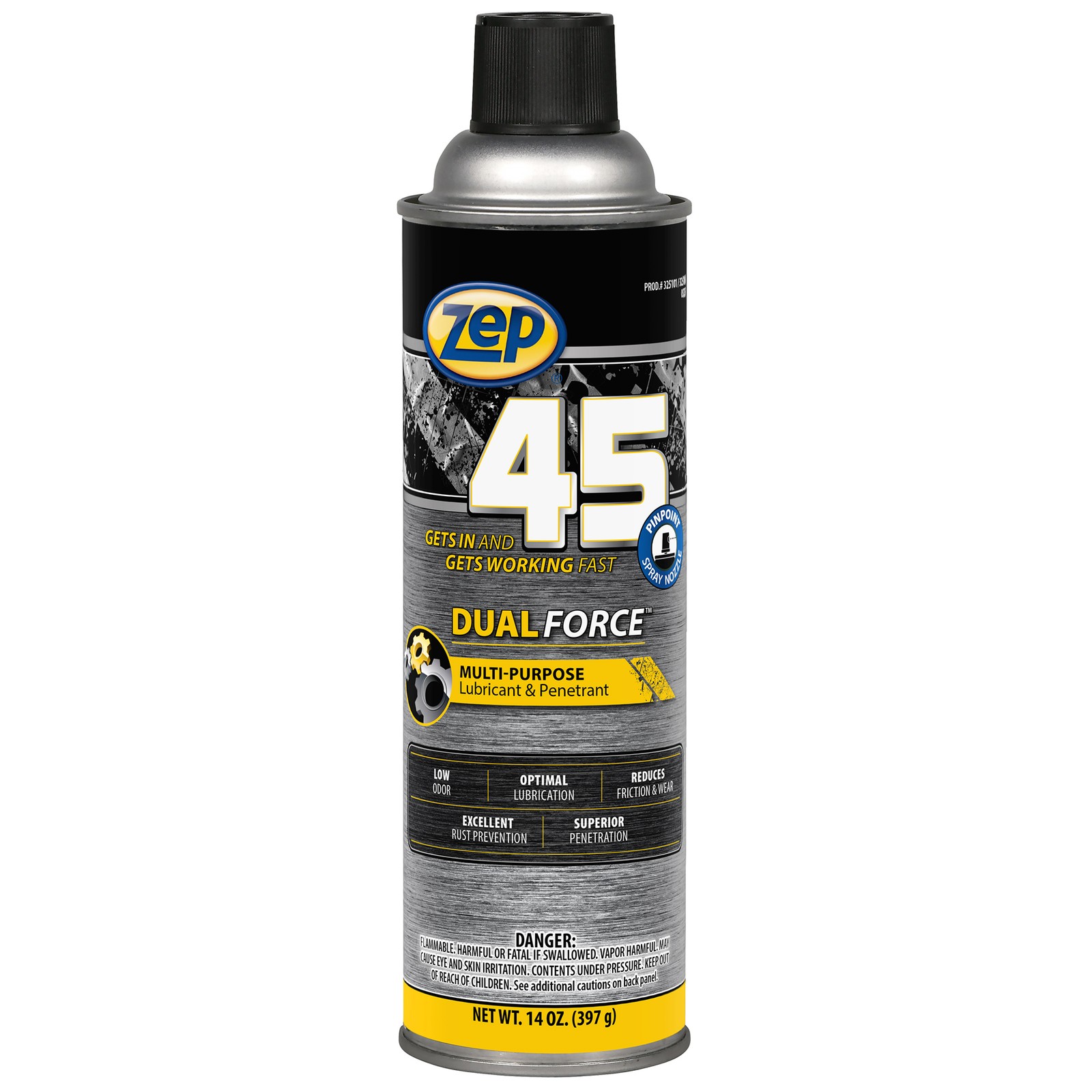 Zep 45 Dual Force Multi-Purpose Penetrant and Lubricant – 14 oz (Case of 12) –