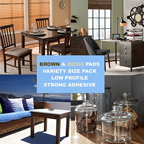 165pc Furniture Felt Pads Set Self Adhesive Floor Protectors Brown Beige Assorte