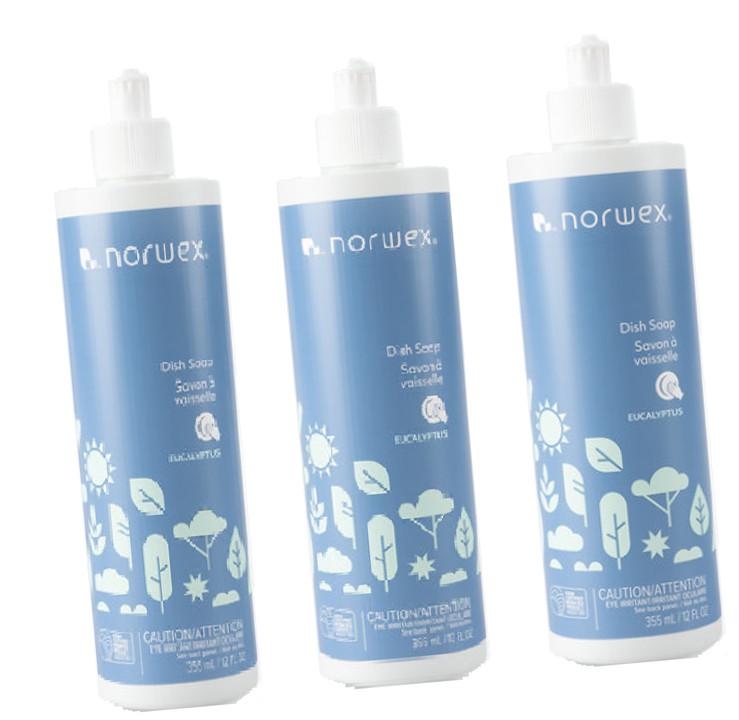 NEW Norwex Dish Soap Lime Scent 3 bottles 12 oz each 36oz total FREE SHIP