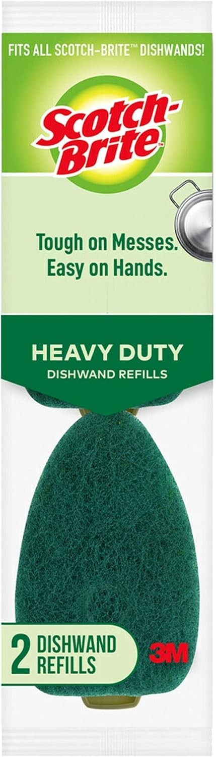 Scotch-Brite Dishwand Heavy-Duty Sponge Refill, 2 Count in a Pack