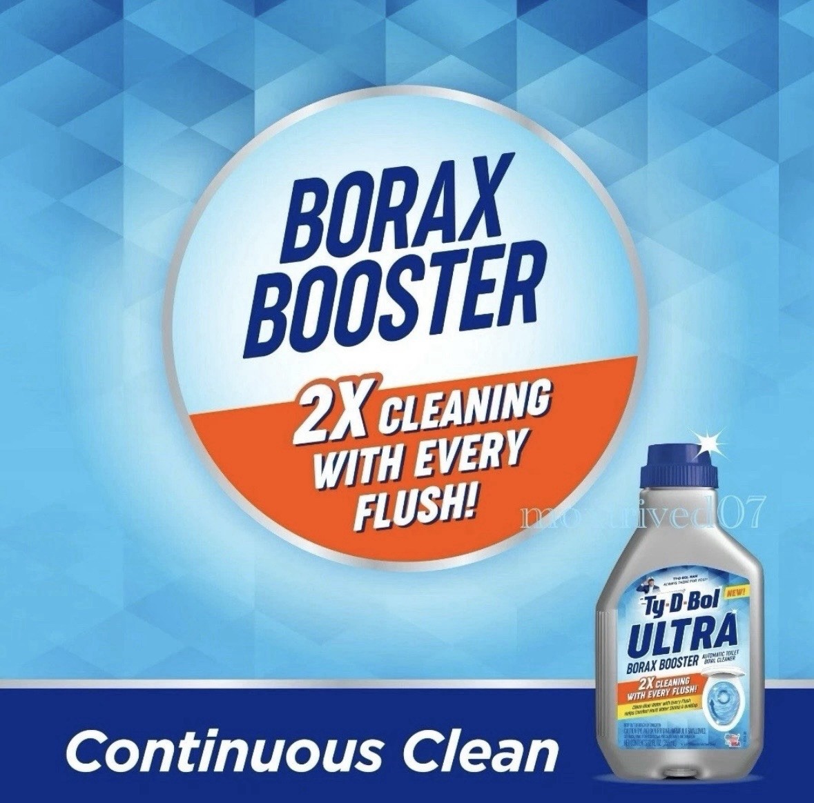 6 Pack Ty-D-Bol® BLUE ULTRA BOOSTER IN TANK LIQUID FOR TOILET BOWL 2X CLEANER