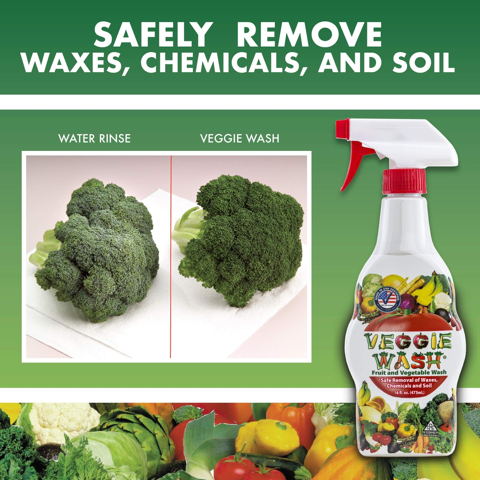 Veggie Wash Fruit and Vegetable Cleaner Gallon 128 Fl Oz Safe and Effective